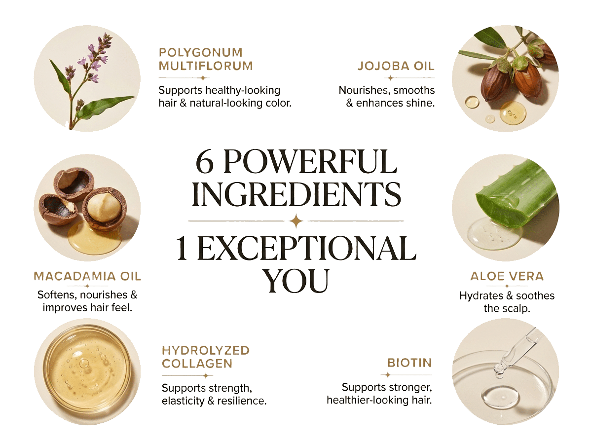 Tinctora ingredients: plant pigment, keratin, collagen, and botanical oils